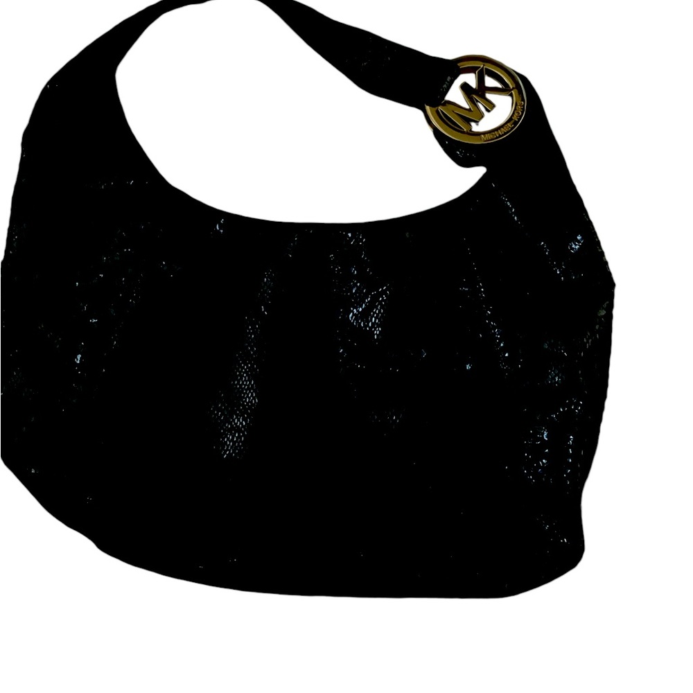 Michael Kors Black Leather Handbag.